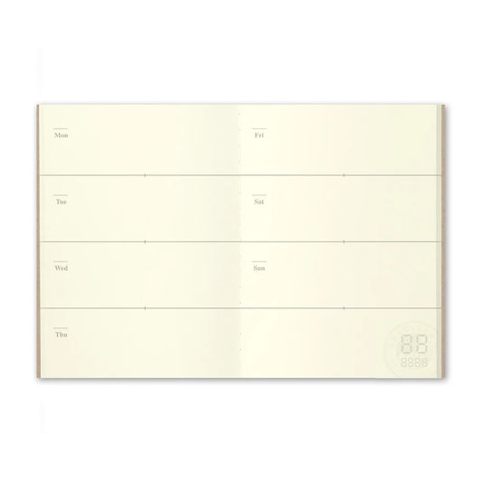 Traveler's Notebook P-007 Free Diary - Weekly - Passport size
