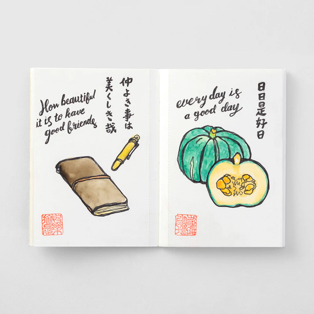Traveler's Notebook P-015 Watercolor Paper Notebook - Passport Size