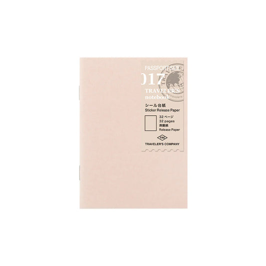 Traveler's Notebook P-017 Sticker Release Paper - Passport Size