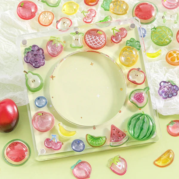 Cute Fruits - 3D Sticker Sheet - Kyururun