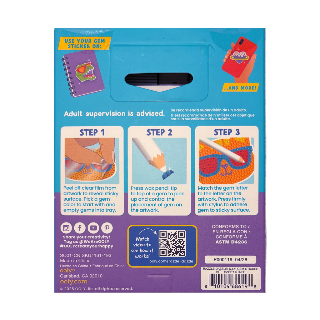 Mini Razzle Dazzle DIY Gem Sticker Kit - Happy Stuff
