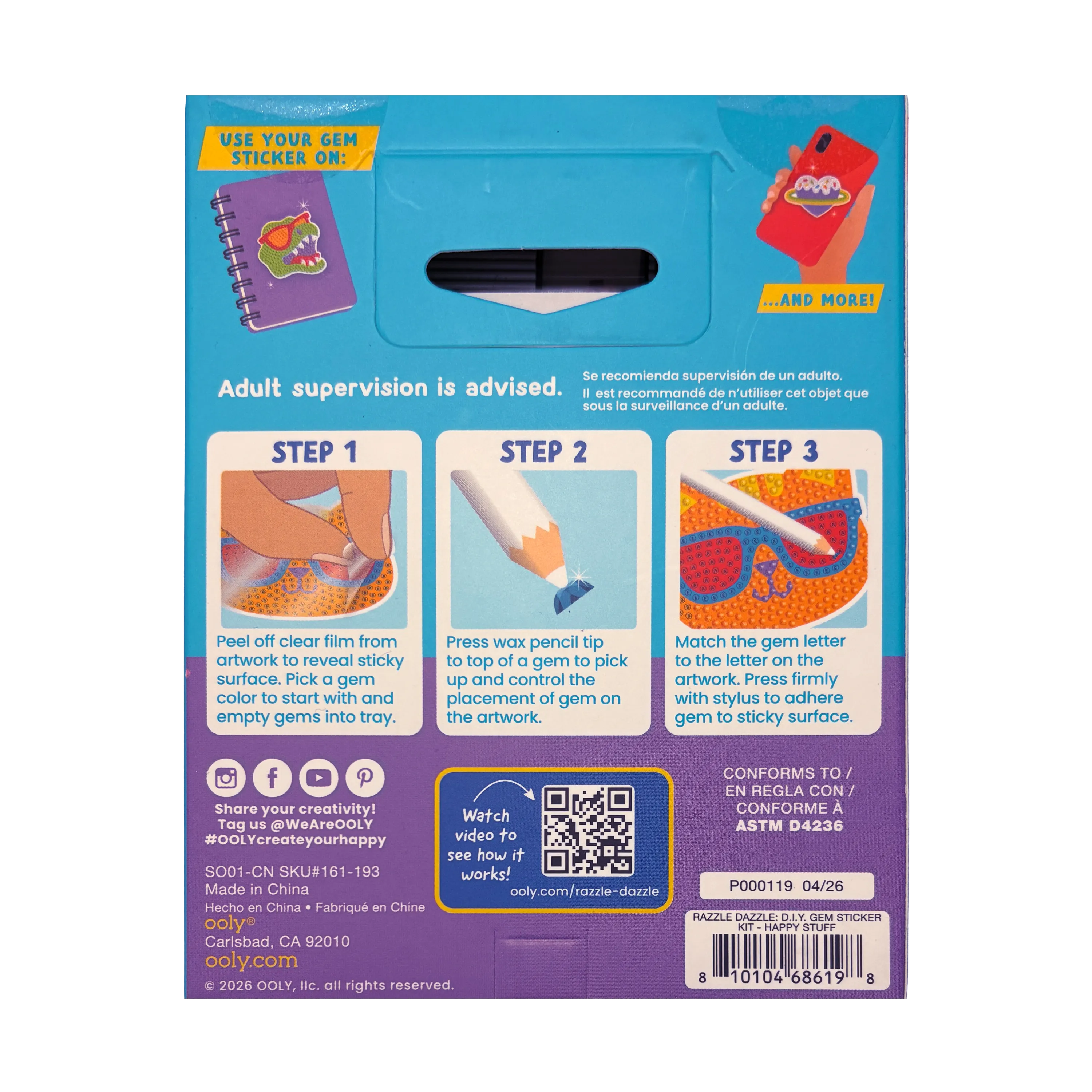 Mini Razzle Dazzle DIY Gem Sticker Kit - Happy Stuff