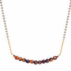 Tiger Eye Smile Bracelet- 14k Gold Dipped