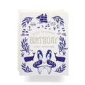 Navy Nautical Birthday Card