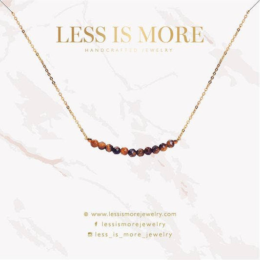 Tiger Eye Smile Necklace- 14k Gold Dipped