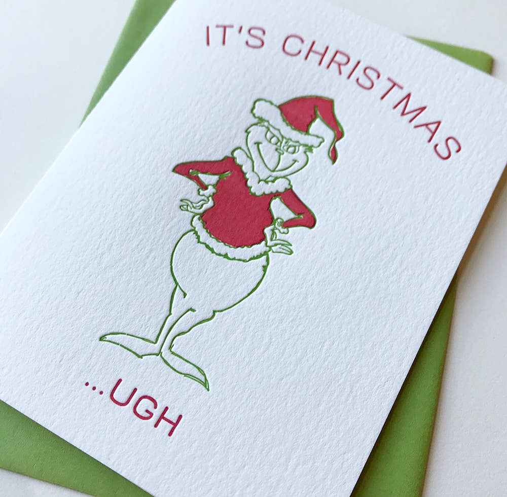 Grinch Christmas - Pop Culture Letterpress Holiday Card
