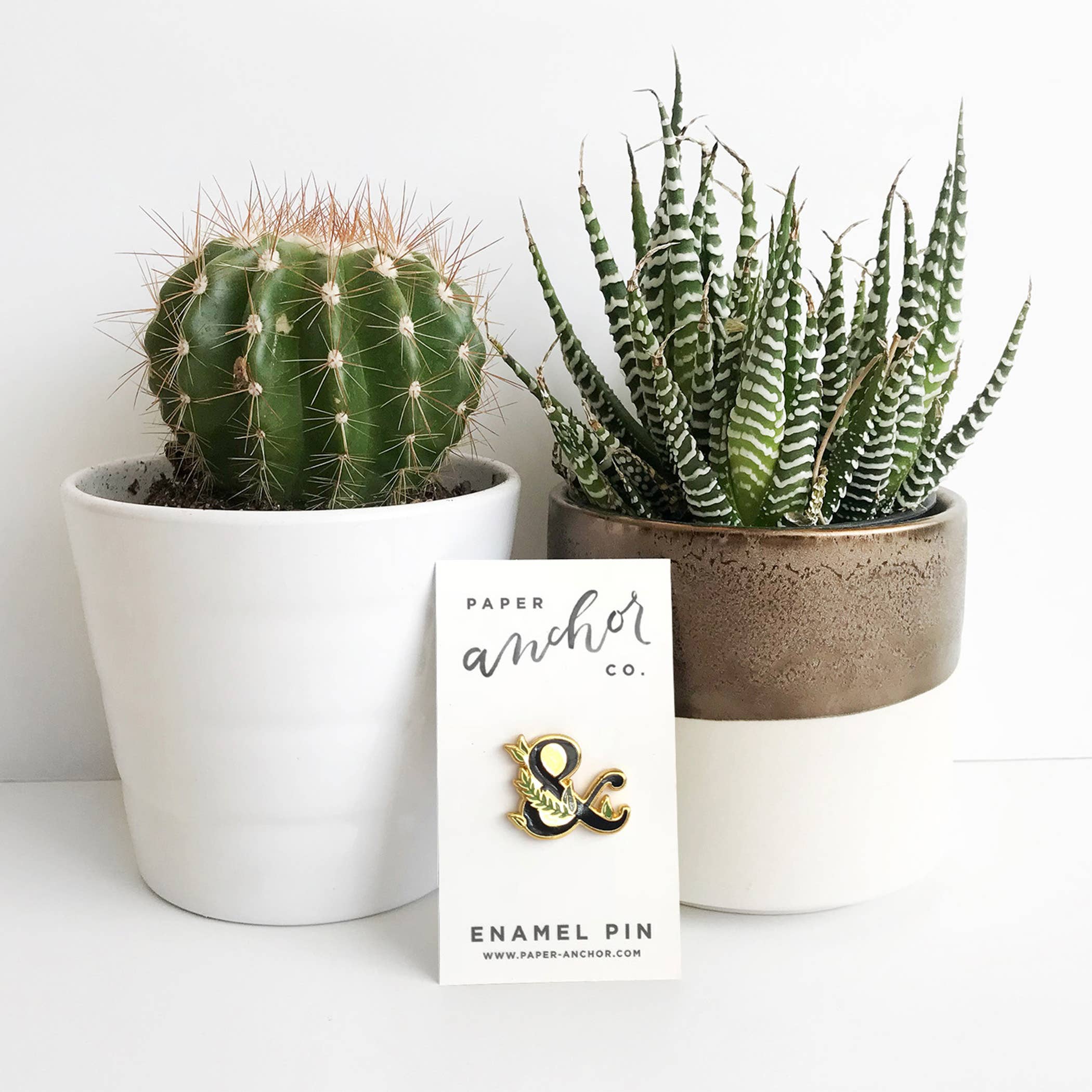 Leafy Ampersand Enamel Pin