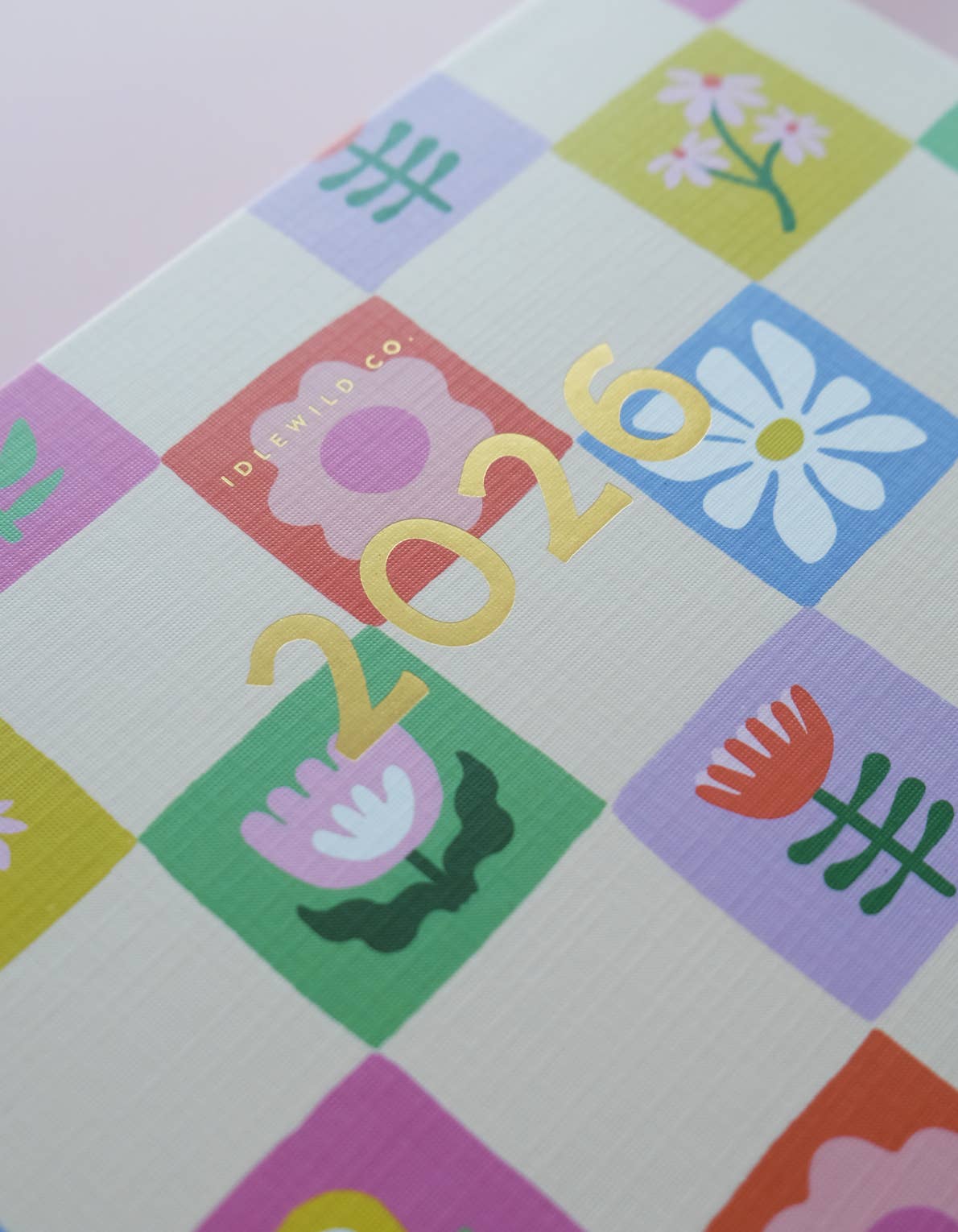 Floral Checks 2026 Hardcover Planner