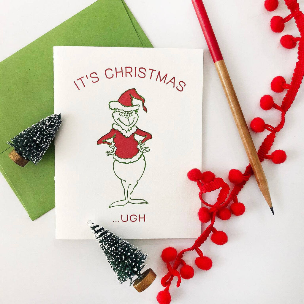 Grinch Christmas - Pop Culture Letterpress Holiday Card