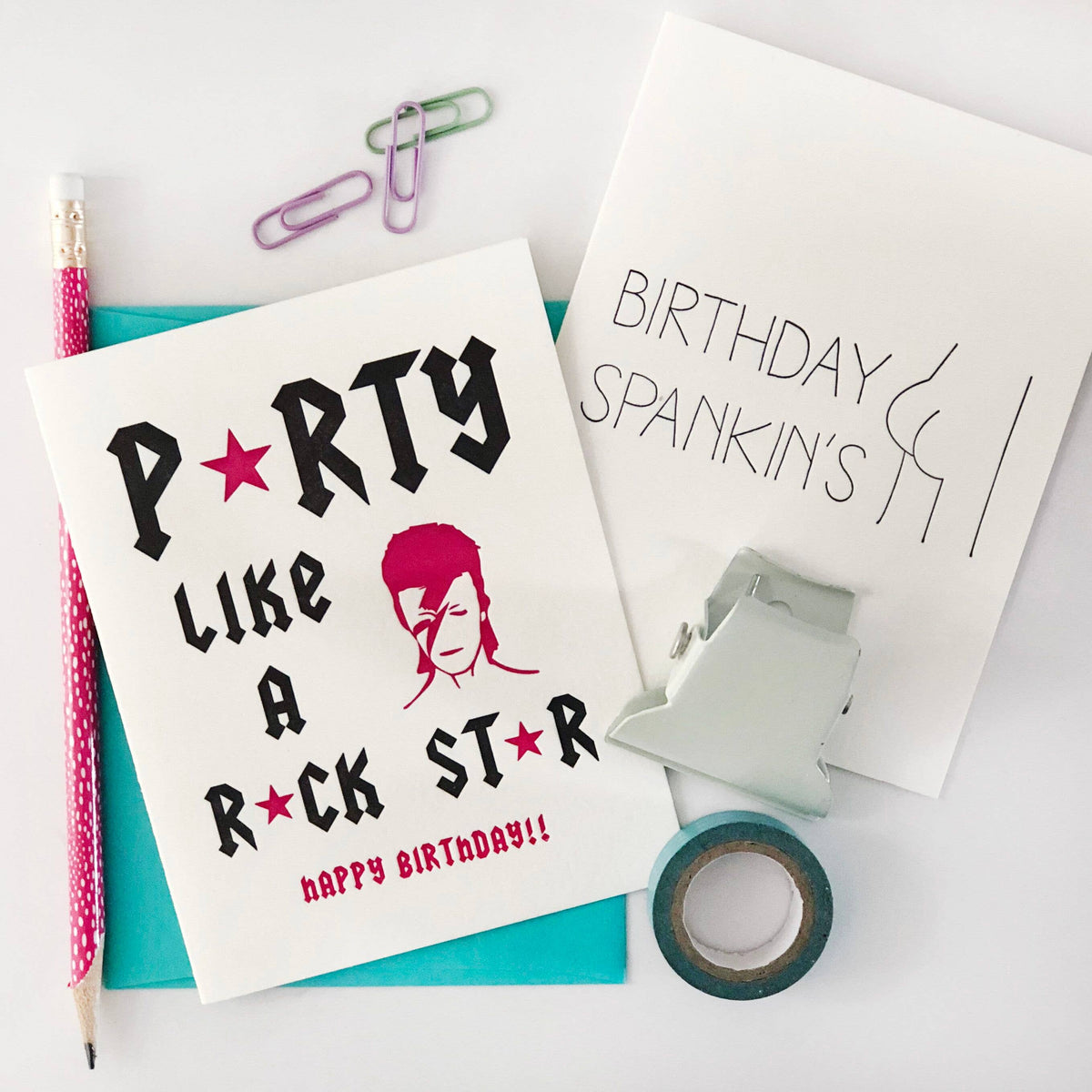 Birthday Spankings - Letterpress Birthday Greeting Card