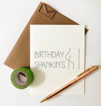 Birthday Spankings - Letterpress Birthday Greeting Card