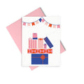 Letterpress Pile of Gifts Greeting Card