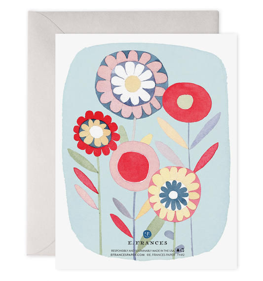 Folky Flowers Thank You Card