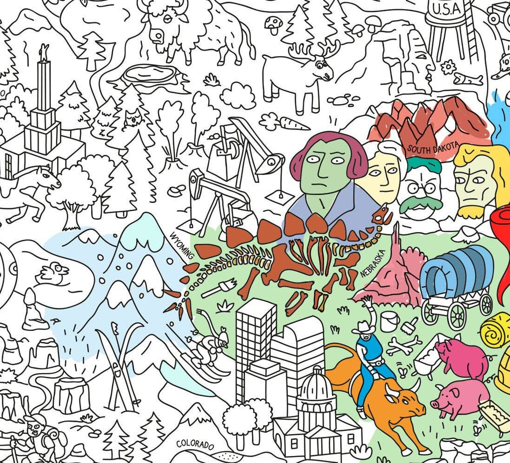 Giant Coloring Poster- USA