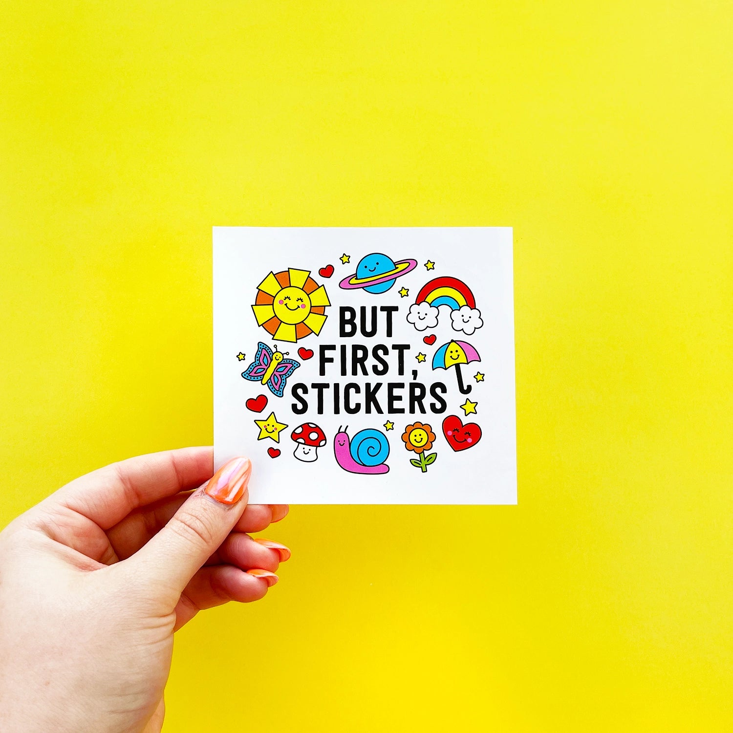 But First, Stickers Mug