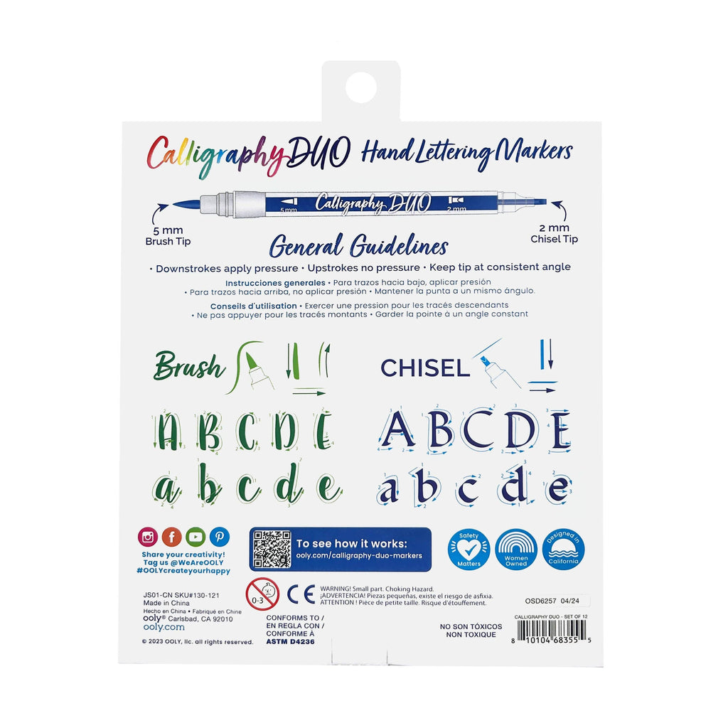 Calligraphy Duo Markers - Set of 12
