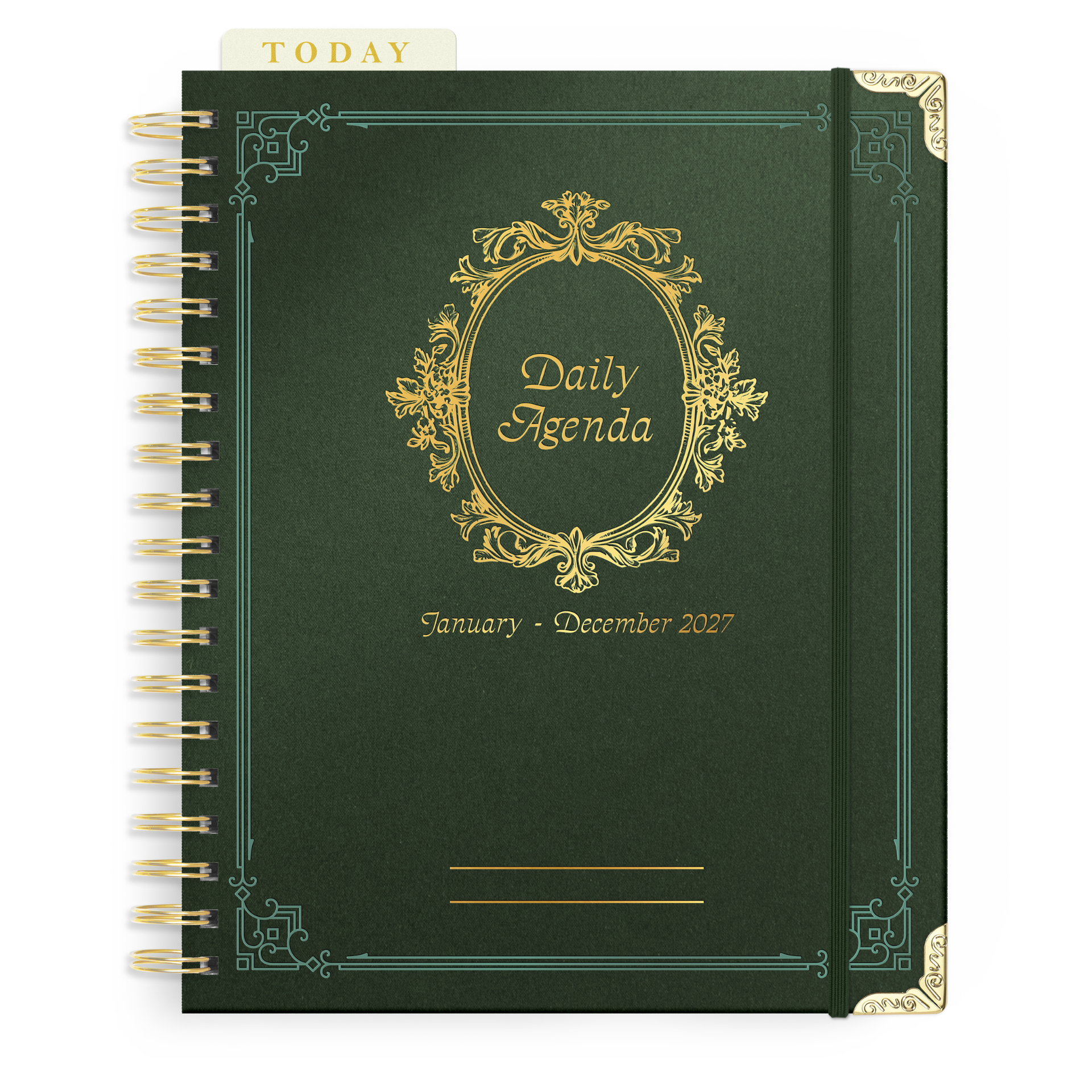2027 Vintage Daily Agenda 12-Month Weekly Planner