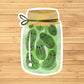 Pickle Face Jar Sticker