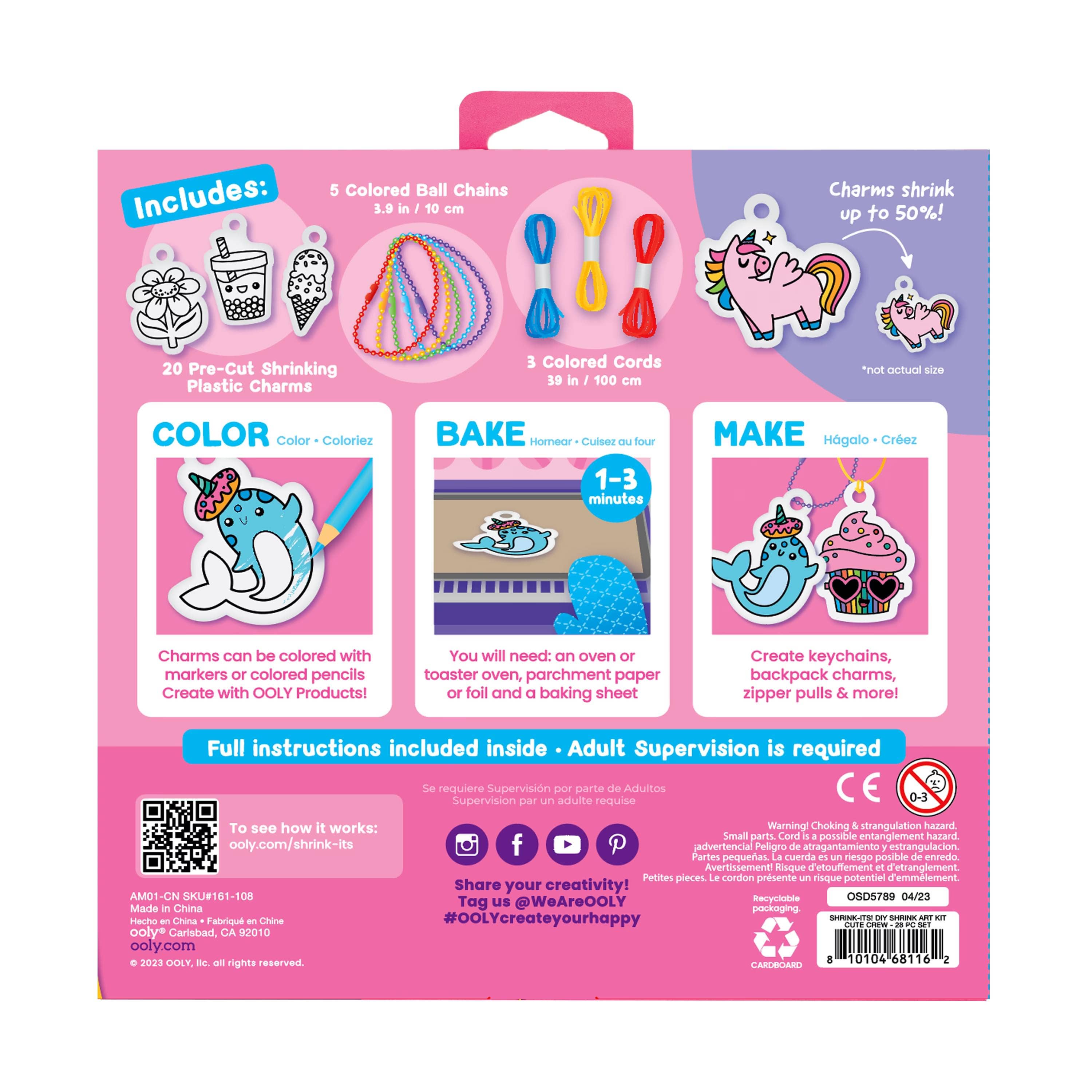 Shrink-Its! DIY Shrink Art Kit - Cute Crew (28 PC Set)
