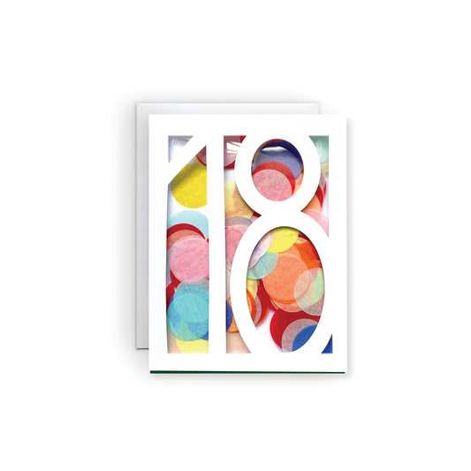 18 Milestone Confetti Card