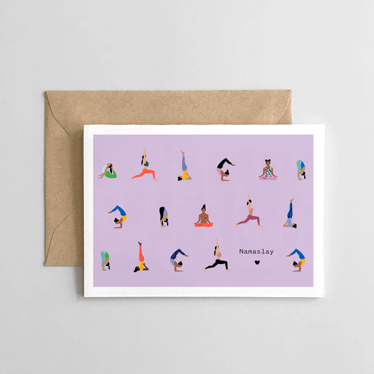 Namaslay Everyday Greeting Card, A6 Size with Kraft Envelope