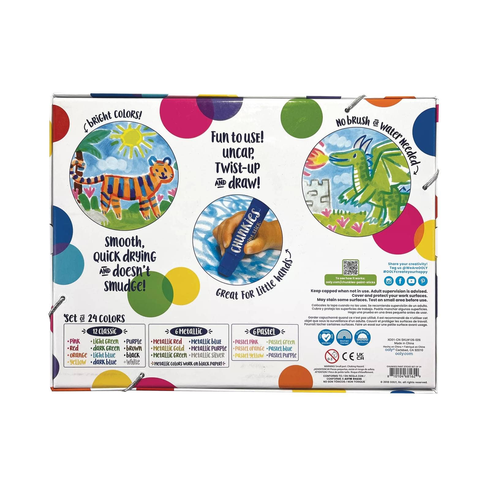 Chunkies Paint Sticks - Set of 6 Classic