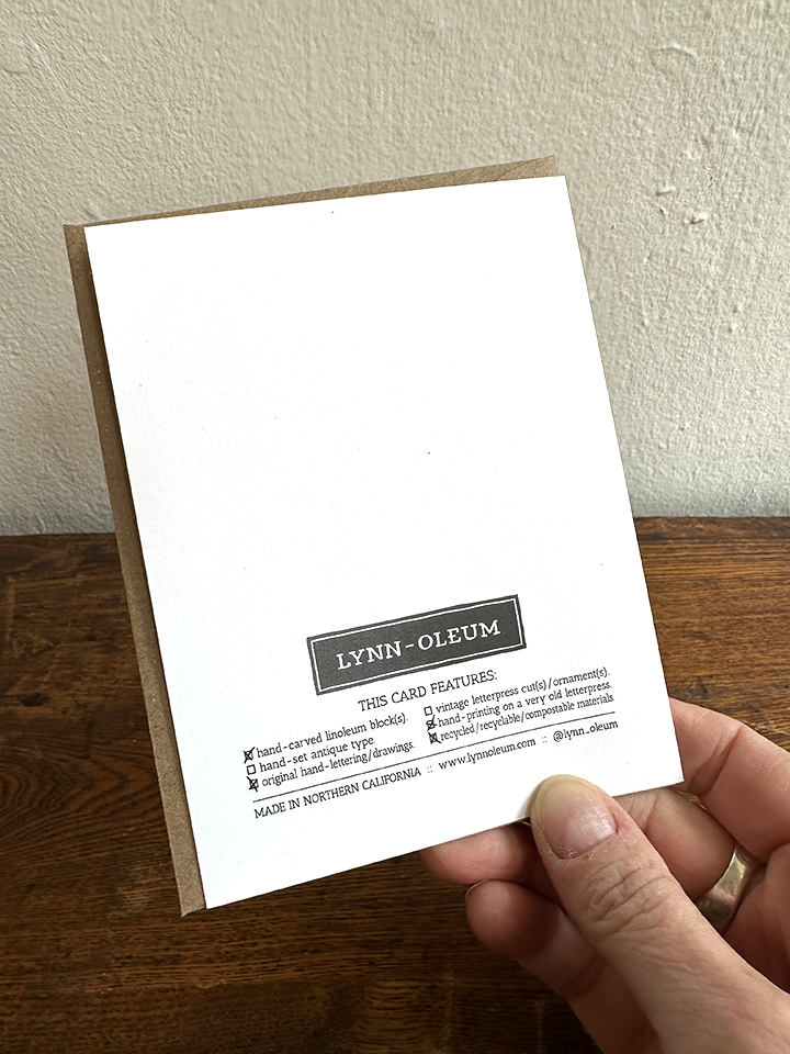 Thank you for raising me as one of your own Letterpress Card