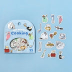 Cooking - Mini Mini Animals Flake Stickers