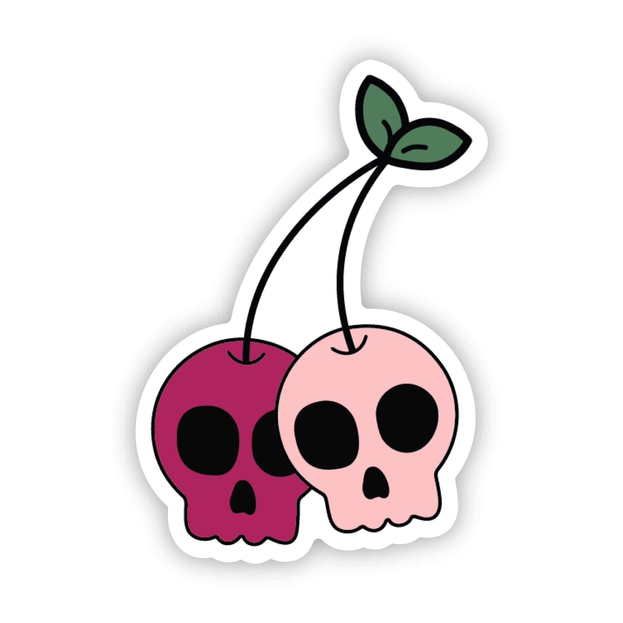 Spooky Cherry Skulls Sticker