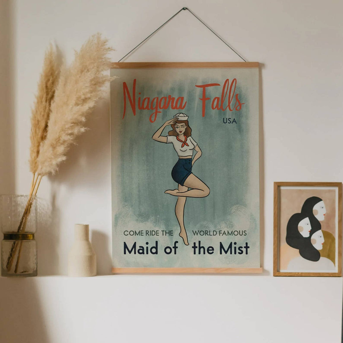Niagara Falls Maid of the Mist Pin Up Art Print 9x12 inches