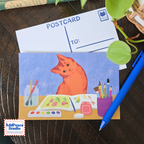 Cats and Crafts Postcards - Set of 12