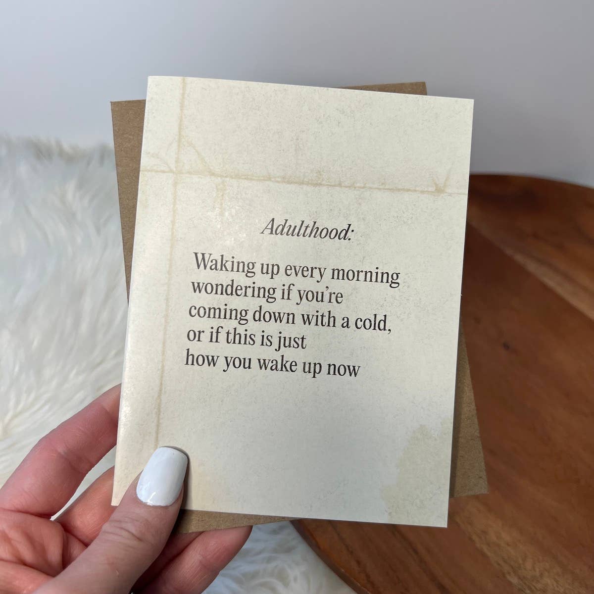 Adulthood: Waking Up Every Morning Card