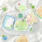 Fuwari Sketch - Green Flake Planner Memo Stickers