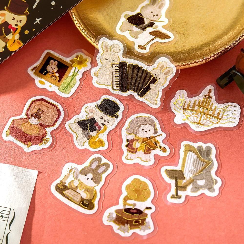 Rabbit Orchestra - Pretend Play Animals Flake Stickers
