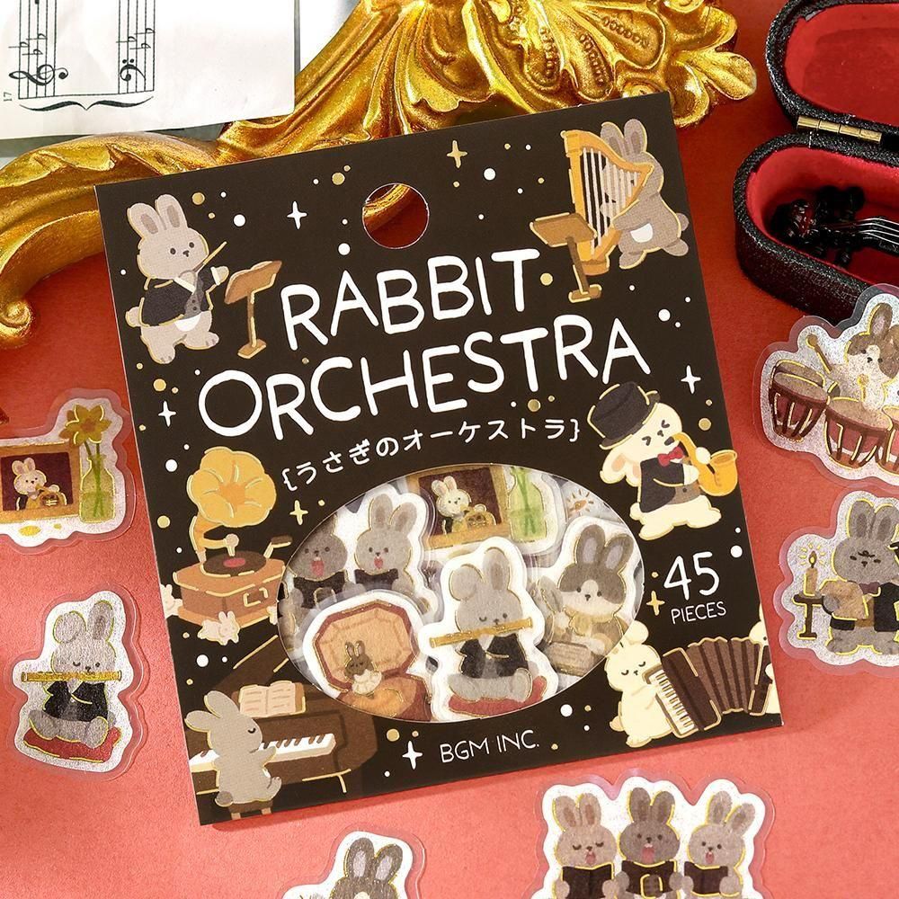 Rabbit Orchestra - Pretend Play Animals Flake Stickers