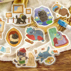 Meow Atelier - Pretend Play Animals Flake Stickers