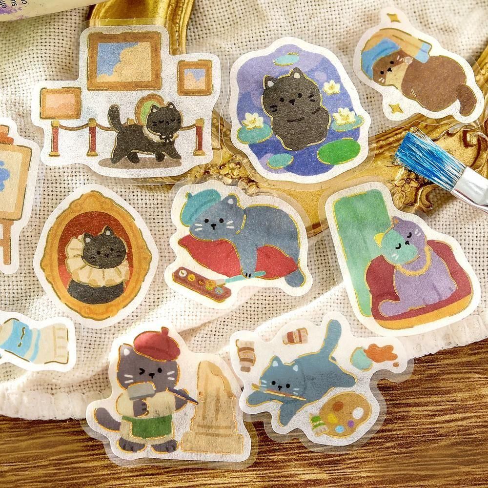 Meow Atelier - Pretend Play Animals Flake Stickers