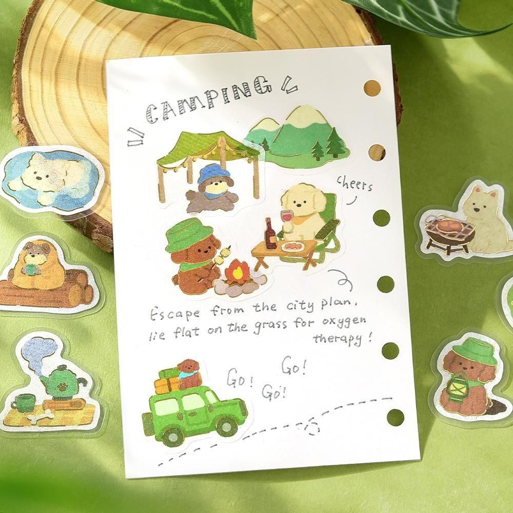 Puppy Explorers - Pretend Play Animals Flake Stickers
