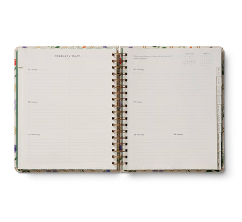 2027 Garden Study 17-Month Academic Hardcover Spiral Planner