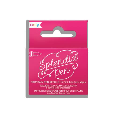 Splendid Fountain Pen Ink Refills - Pink (Set of 5)