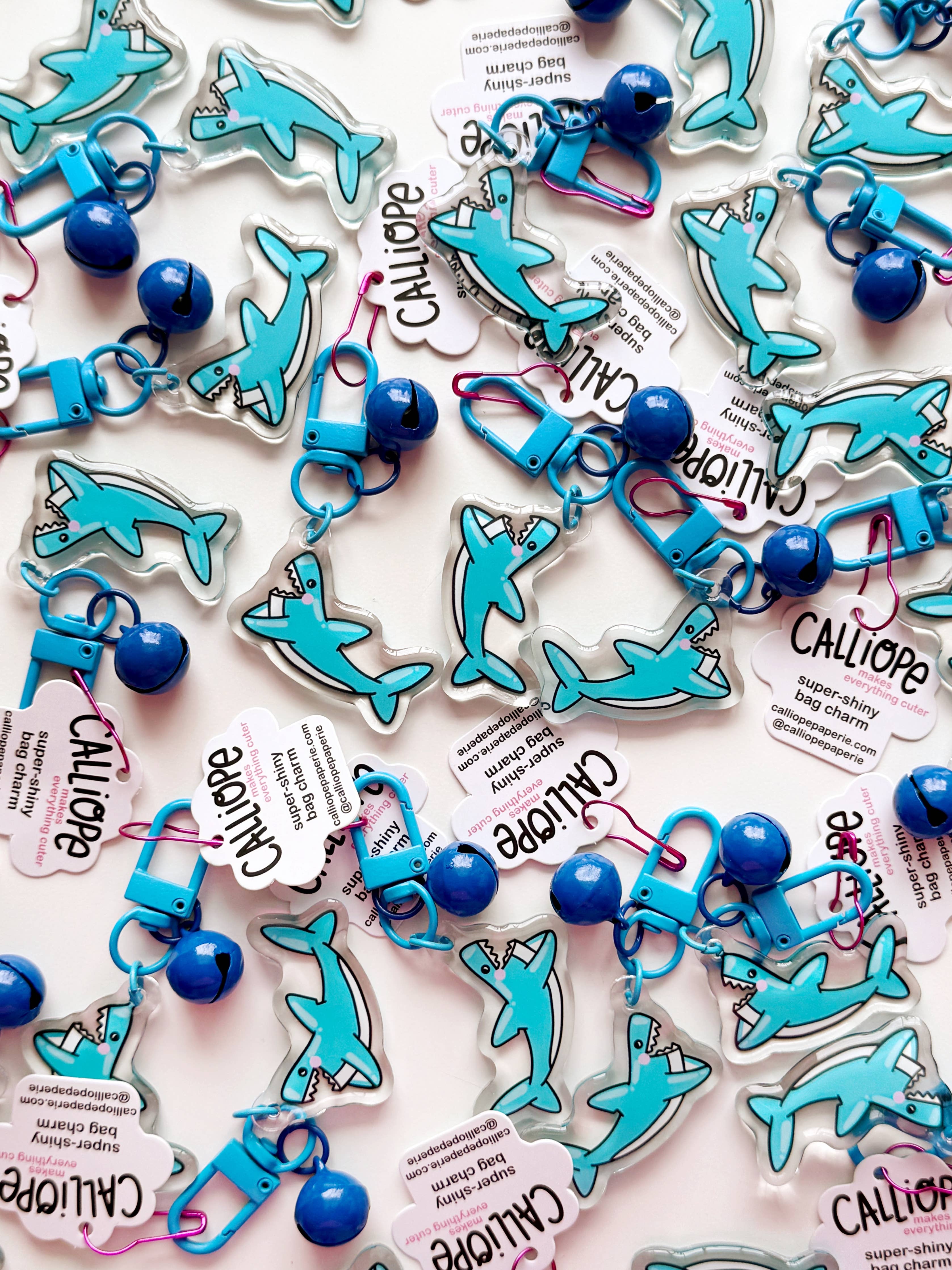 Hello Sharky Mini Bag Charm