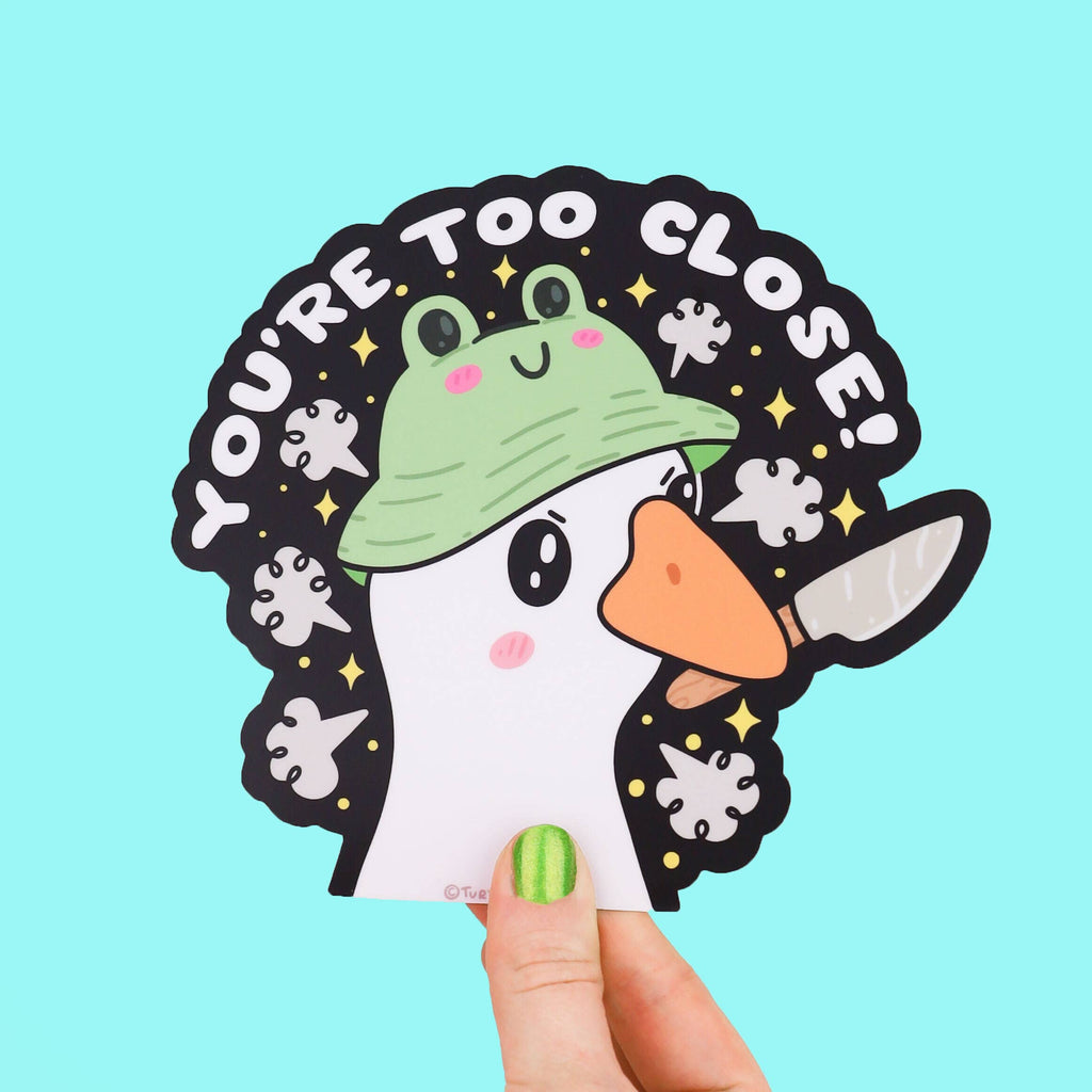 Too Close Goose Large Sticker