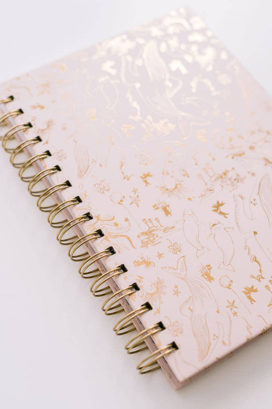 Underwater Ball Spiral Notebook - Pink
