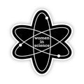 Women in Science Atom Sticker