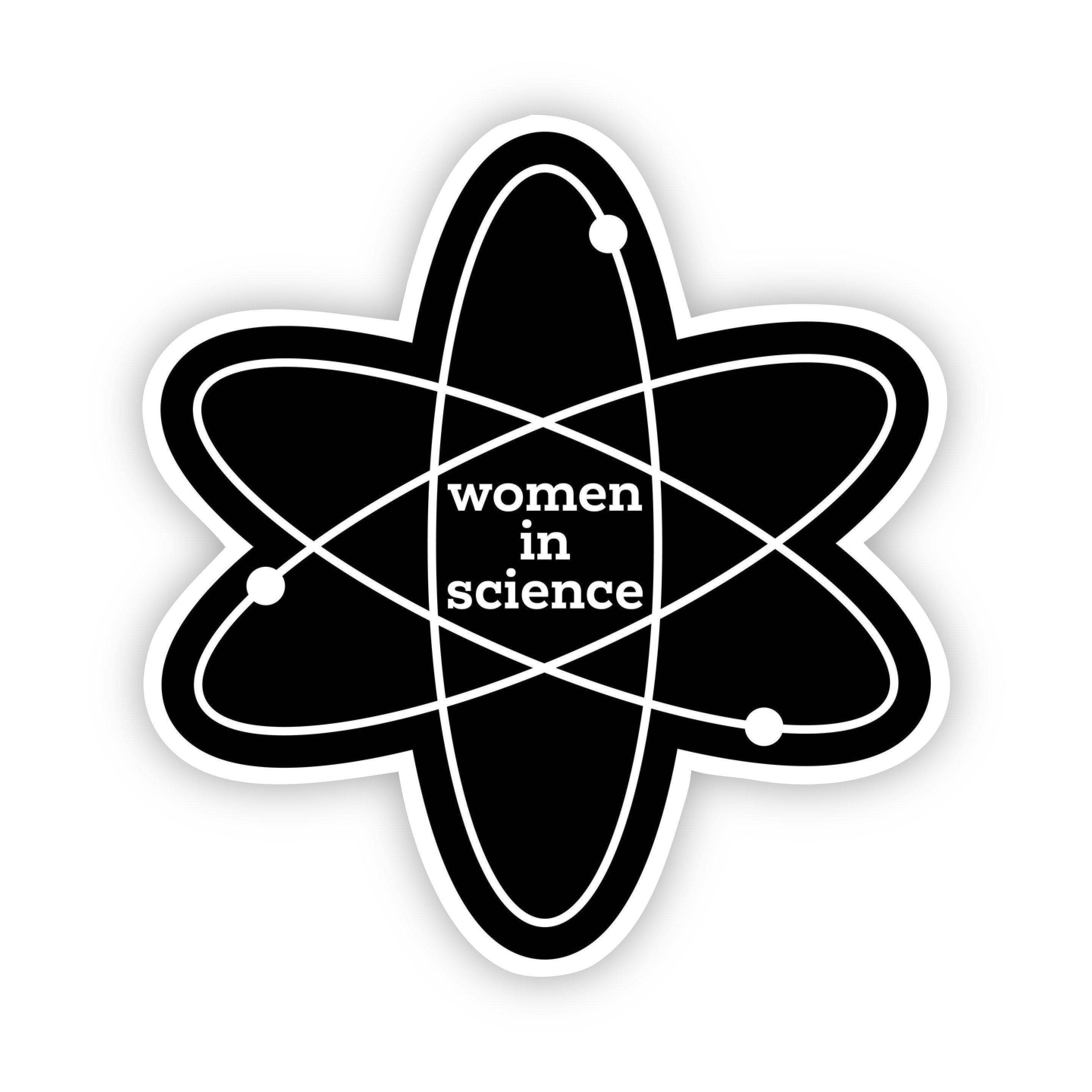 Women in Science Atom Sticker