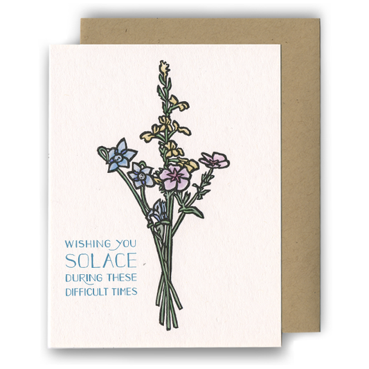 Sympathy Bouquet Letterpress Card