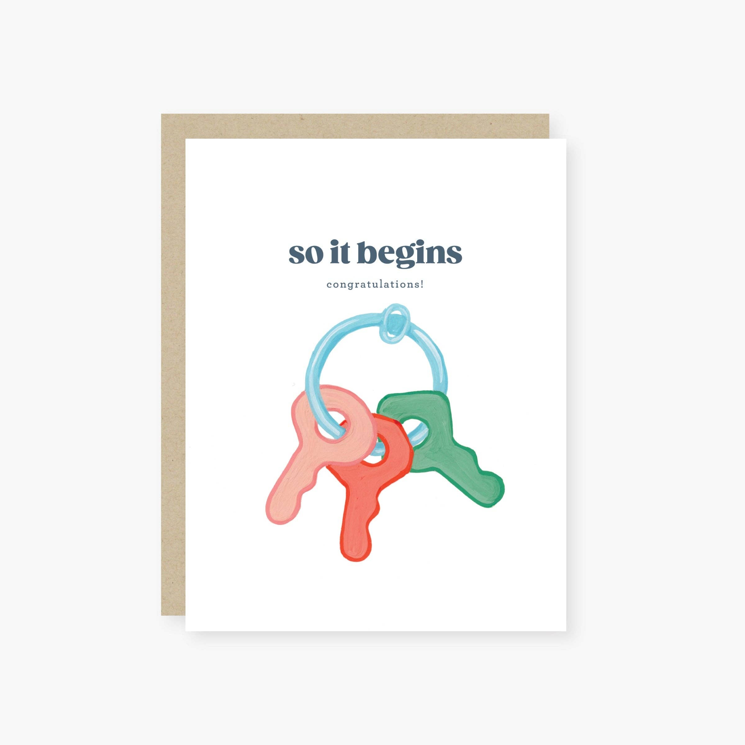 So It Begins- Congrtatulations Card
