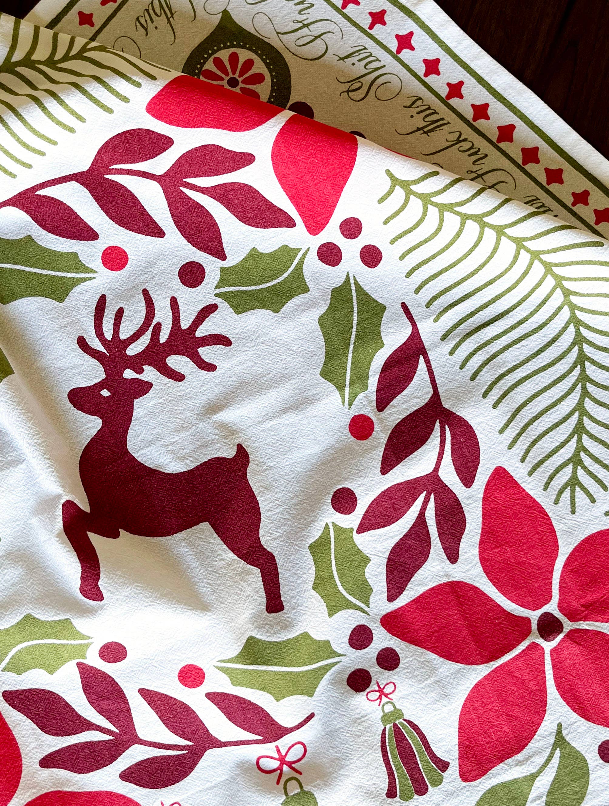 Fuck This Shit - RED/GREEN Funny Christmas Kitchen Towel