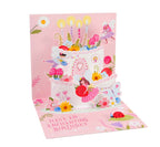Pink Fairy Cake Girl’s Birthday Pop‑Up Card