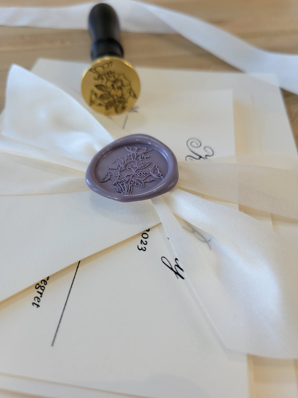 Art Deco Flower Wax Stamp